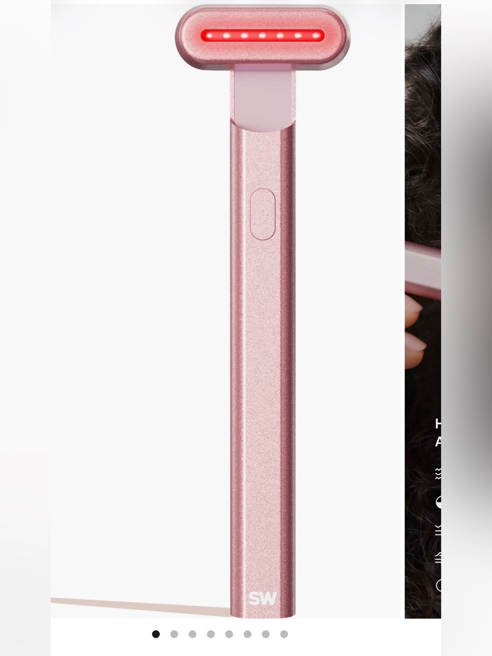 SolaWave 4 in 1 Skin Care Wand Rose Gold with Box, Travel Case, Power Cord